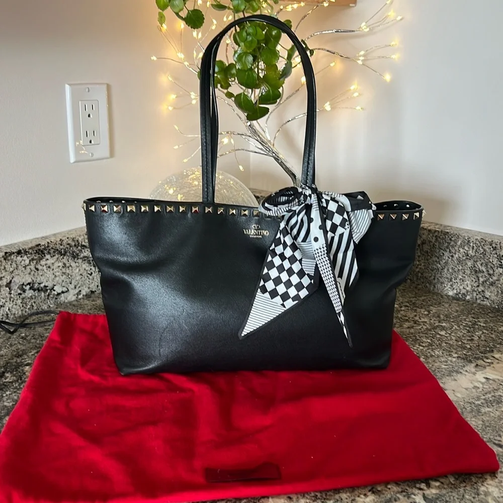Valentino Garavani Rockstud Tote with Guitar Strap